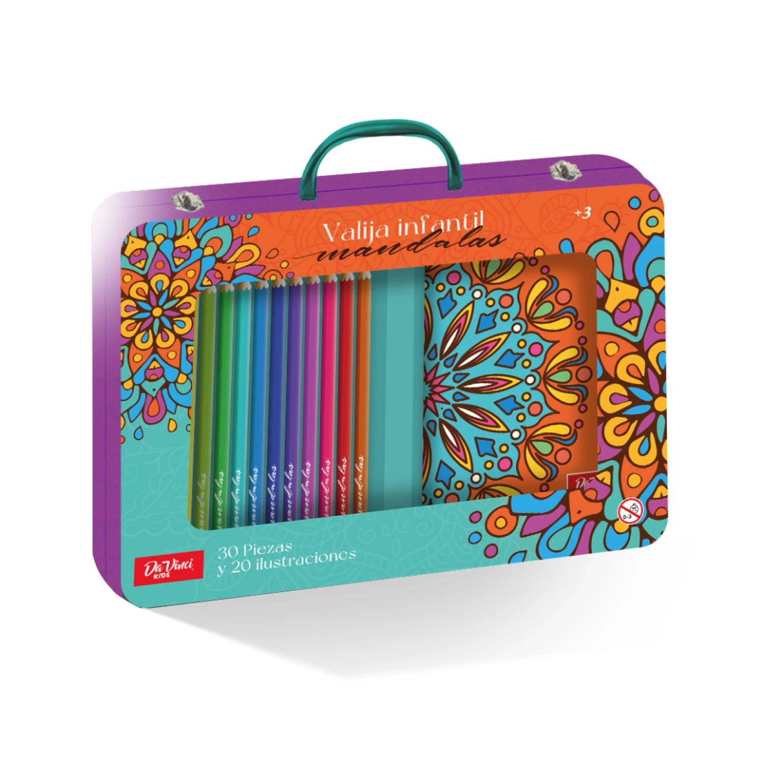 VALIJA DE METAL INFANTIL MANDALAS