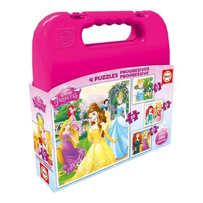 VALIJA PRINCESAS 4 PUZZLES