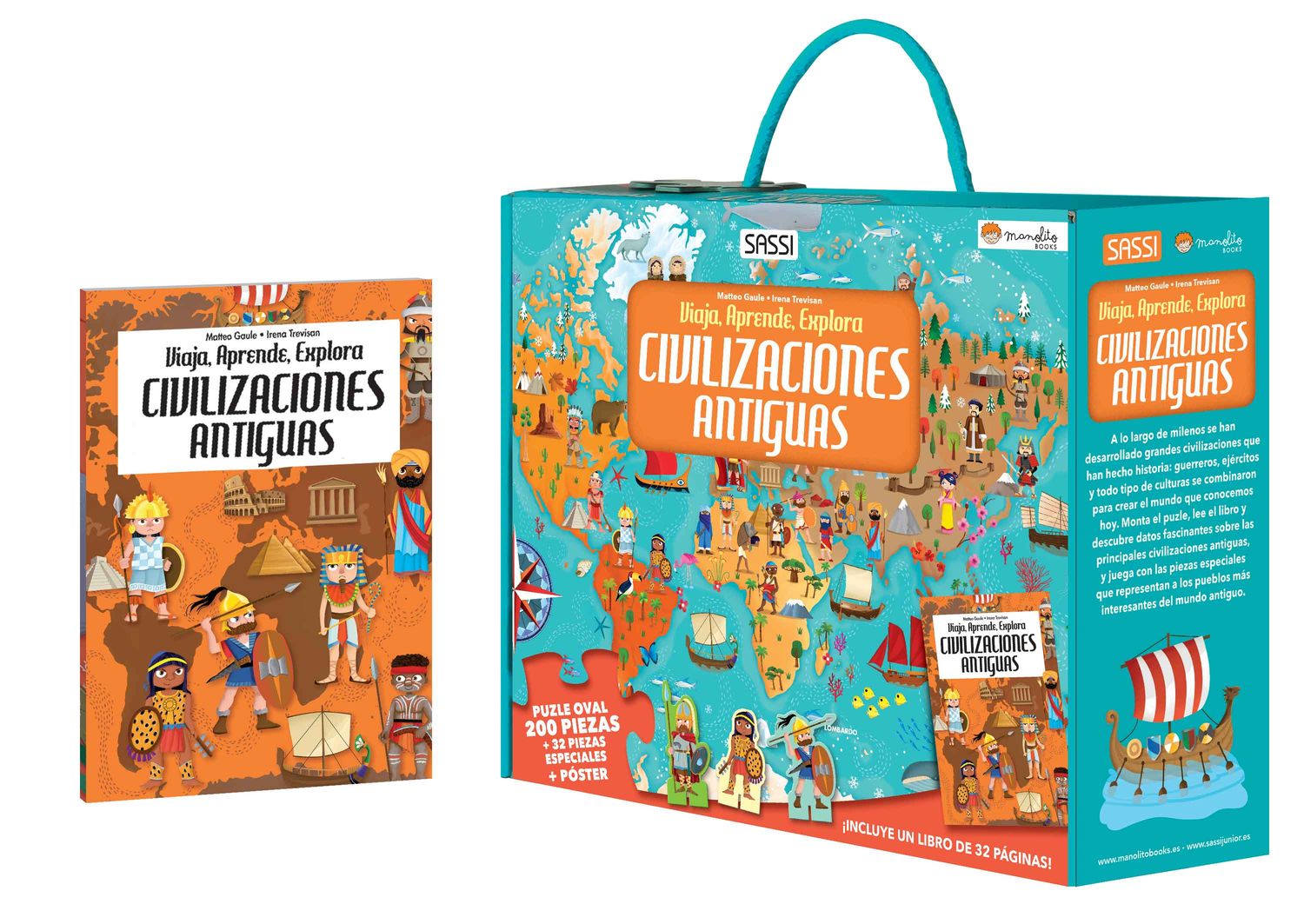 CIVILIZACIONES ANTIGUAS VIAJA APRENDE EXPLORA PUZZLE 200
