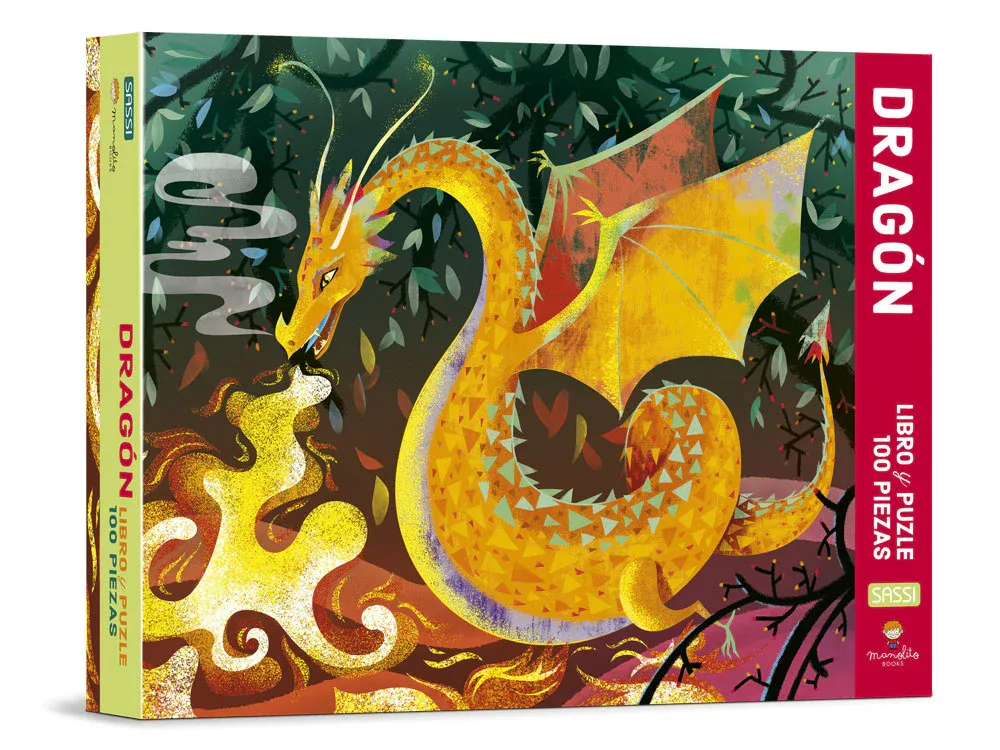 LIBRO + PUZZLE 100 PIEZAS DRAGON