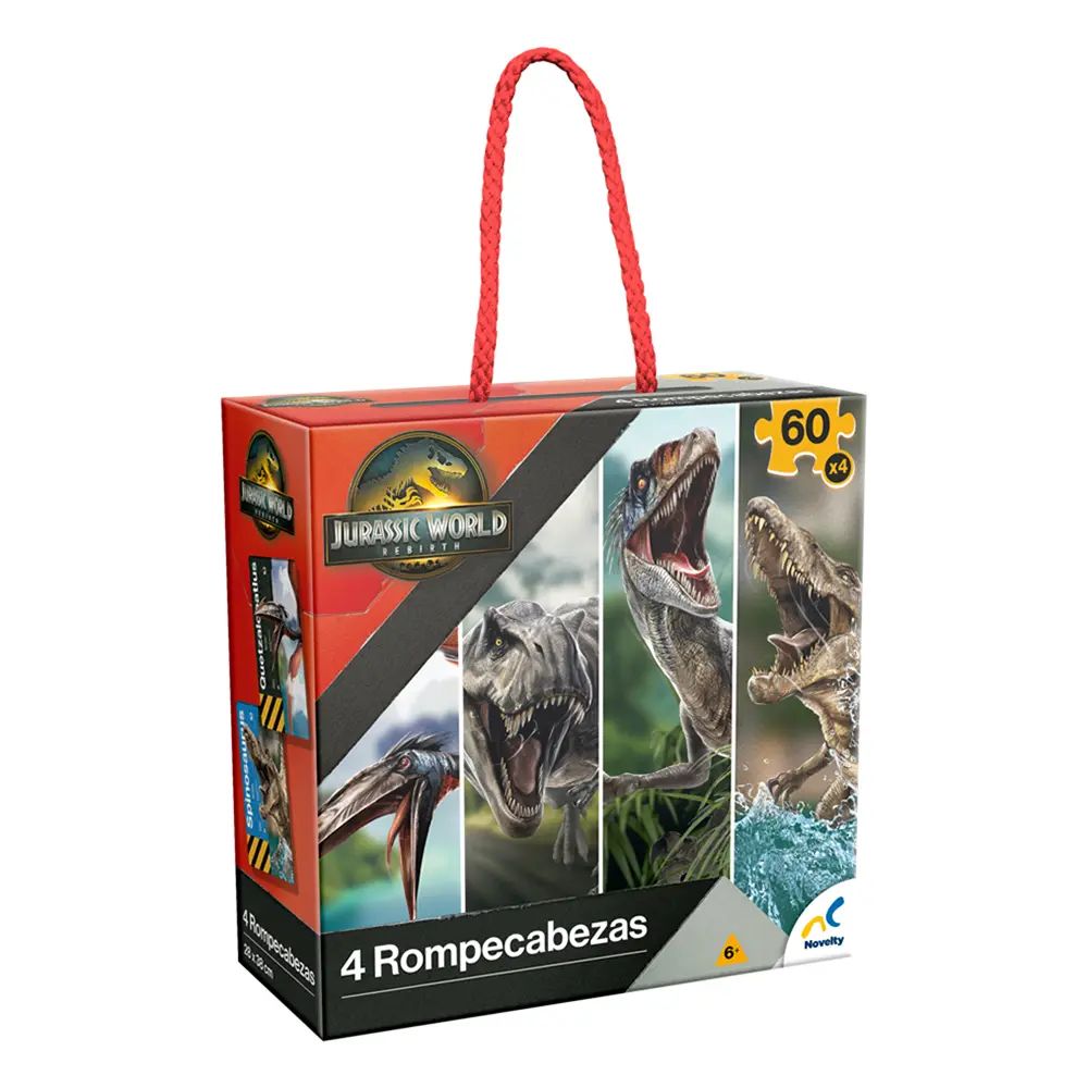 PUZZLE 4 EN 1 JURASSIC WORLD