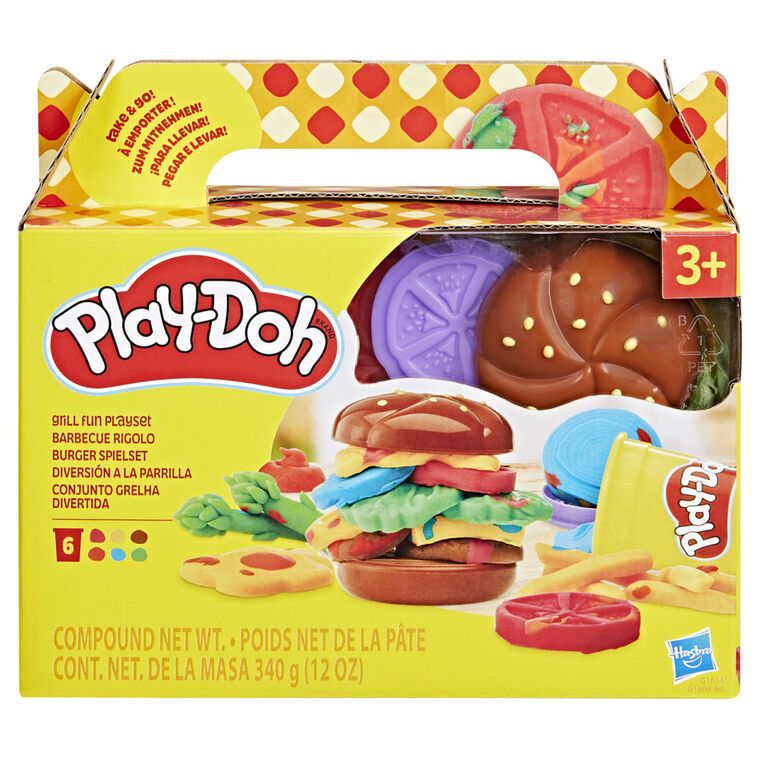 PLAY DOH SET DE COMIDA DIVERTIDA HAMBURGUESAS