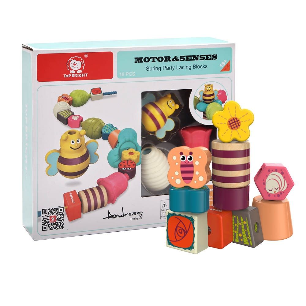 JUEGO DE ENHEBRAR CUENTAS FIESTA DE LA PRIMAVERA