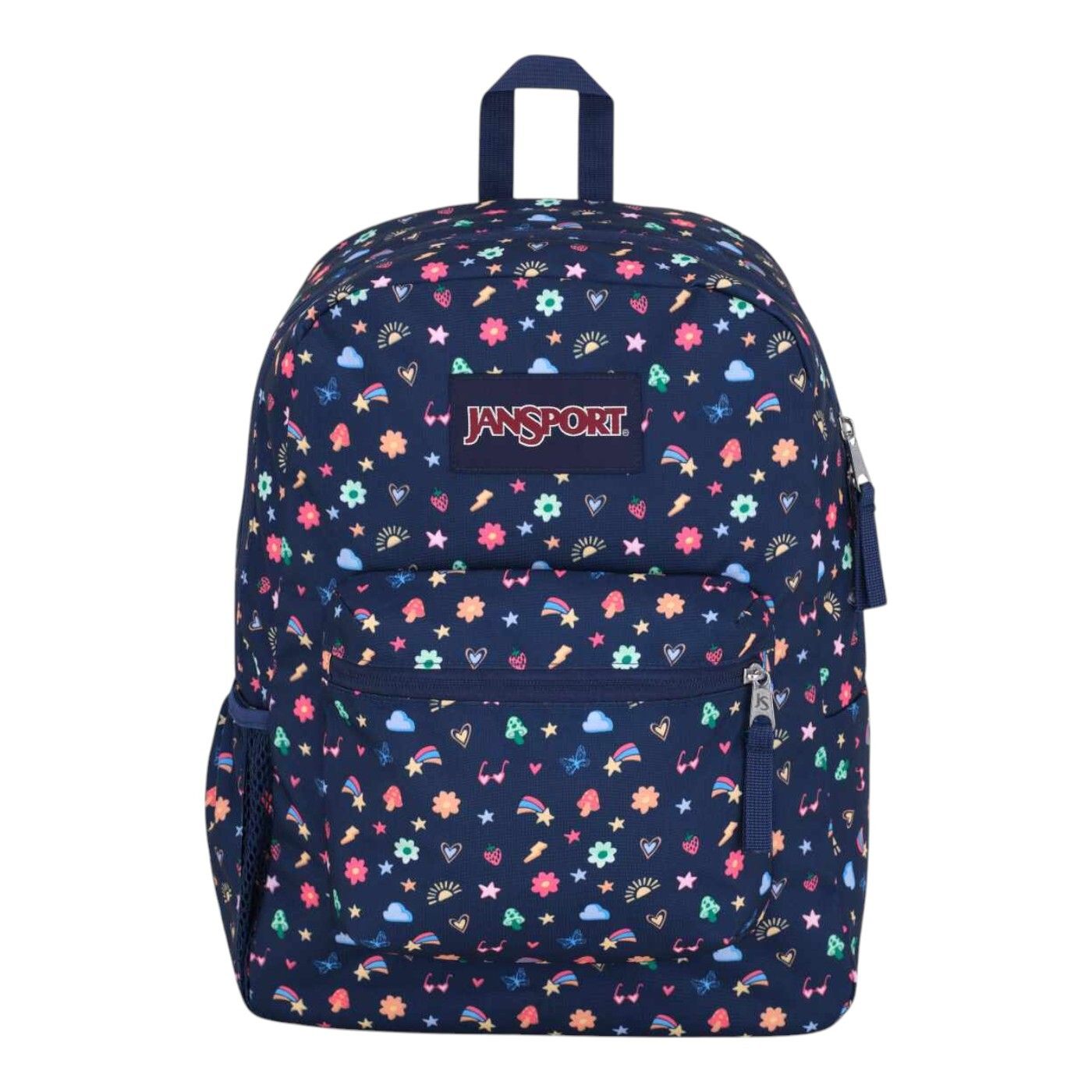 MOCHILA JANSPORT CROSS TOWN ARCOIRIS Y FLORES 26 L