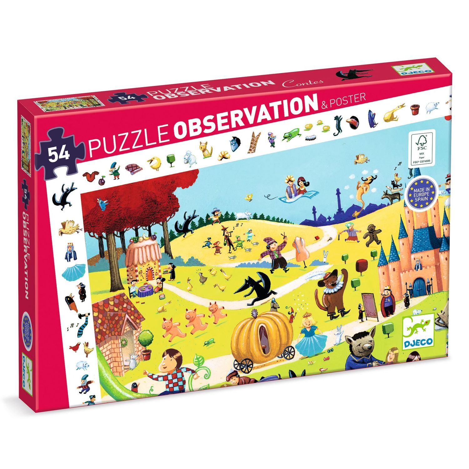 PUZZLE OBSERVACION CUENTOS 54 PIEZAS
