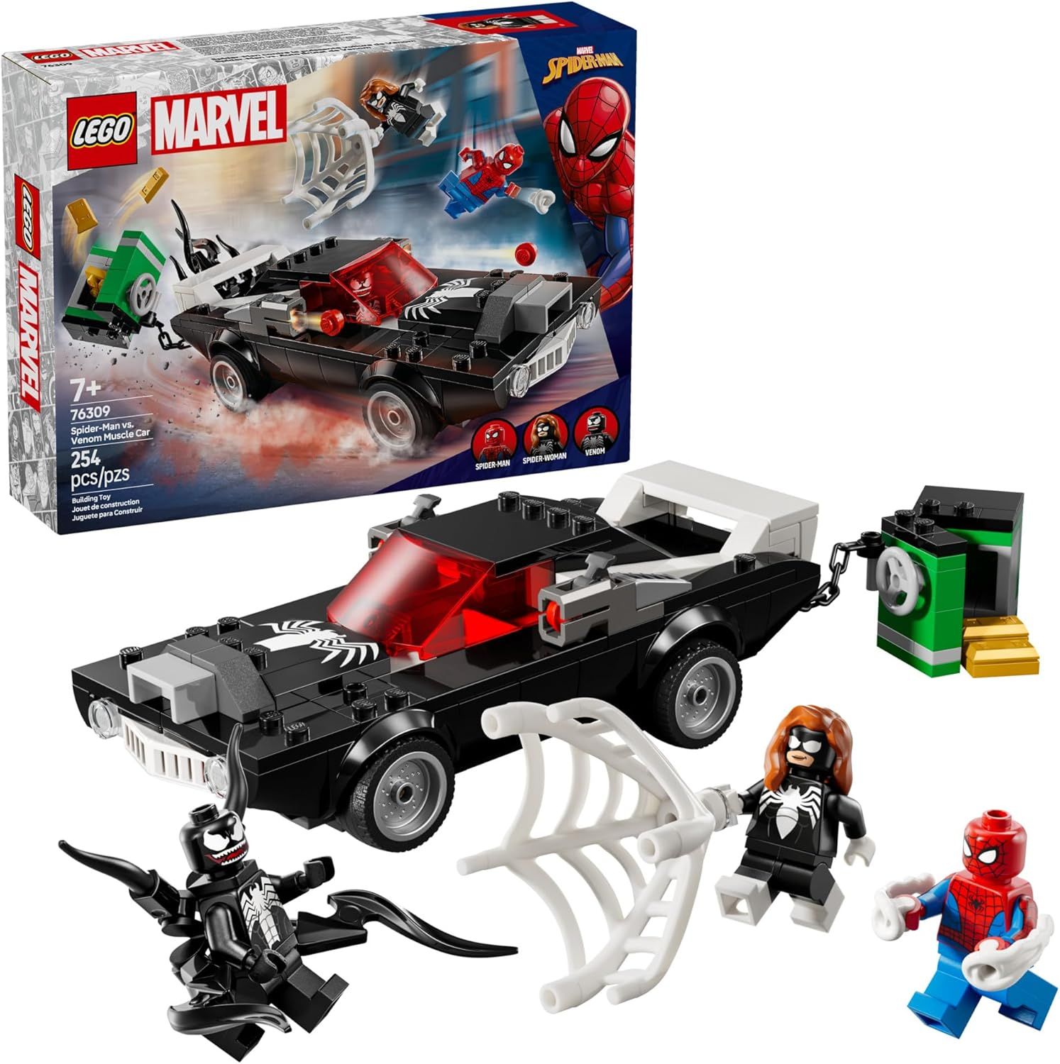 LEGO SPIDERMAN VS VENOM MUSCLE CAR