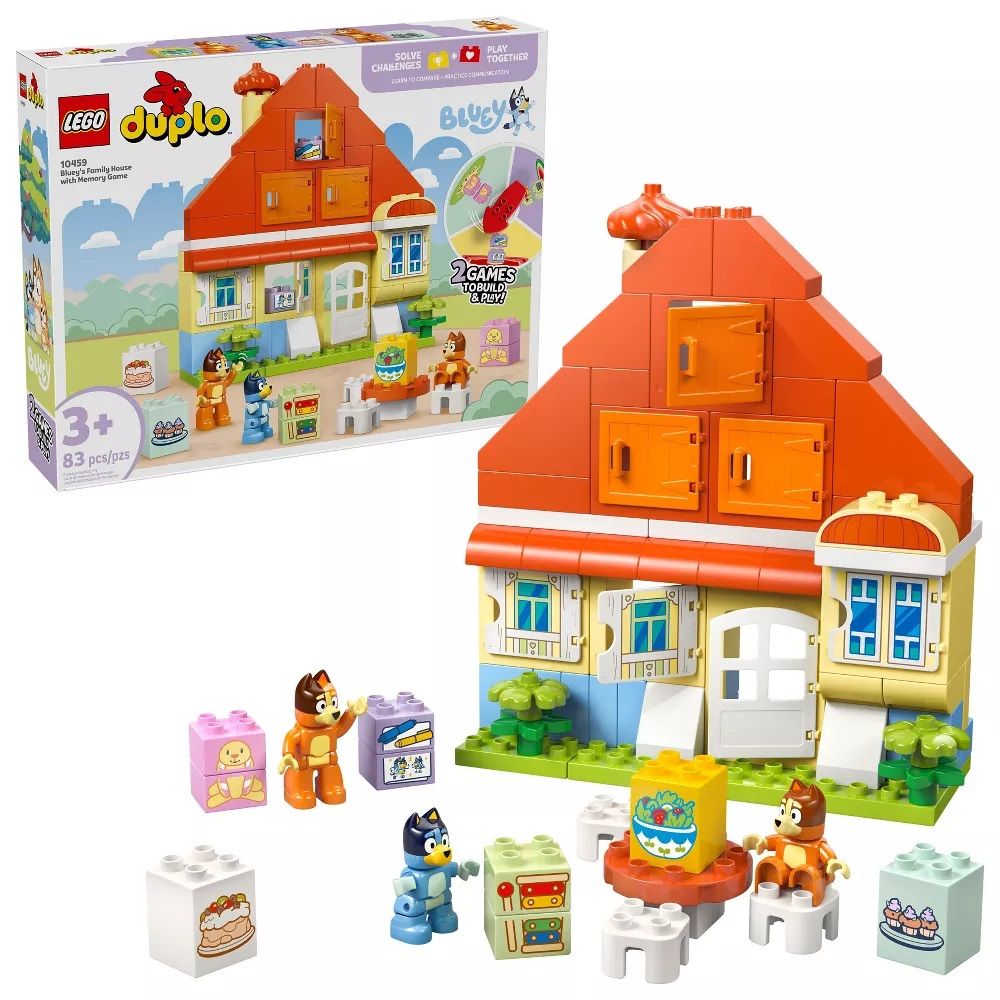 LEGO DUPLO CASA FAMILIAR DE BLUEY CON JUEGO DE MEMORIA 83PIEZAS