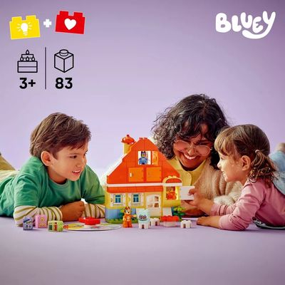 LEGO DUPLO CASA FAMILIAR DE BLUEY CON JUEGO DE MEMORIA 83PIEZAS