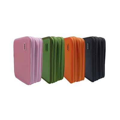 CARTUCHERA DE 3 PISOS COMPLETA COLOR NEGRO