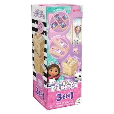 TORRE DE MADERA 3 EN 1 GABBY'S DOLL HOUSE