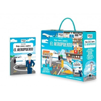 PUZZLE OVALADO EL AEROPUERTO 205 PIEZAS + LIBRO PUZZLE OVALADO EL AEROPUERTO 205 PIEZAS + LIBRO