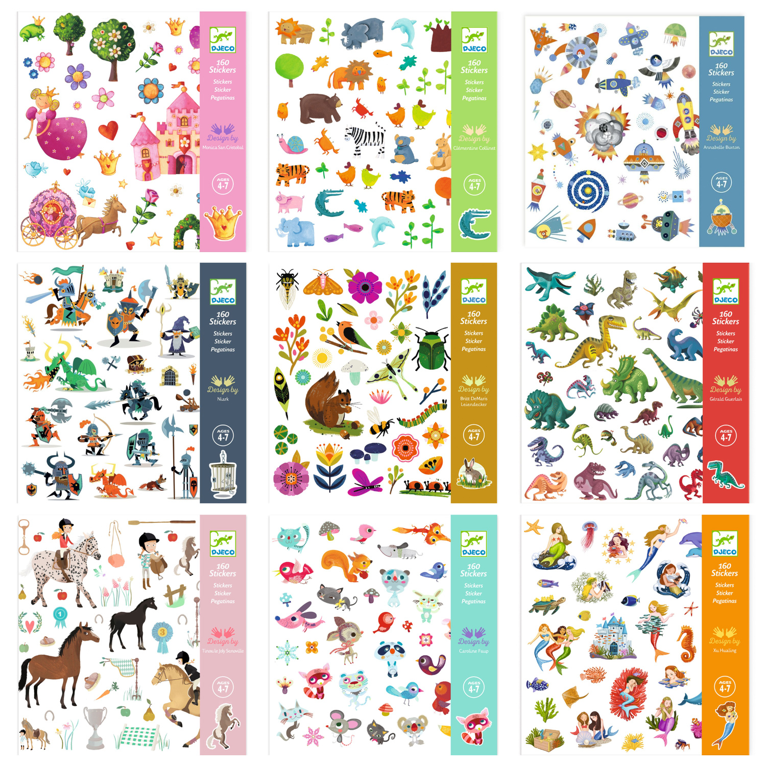 160 PEGATINAS INFANTILES CON DISEÑOS