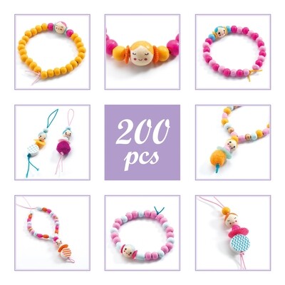 JUEGO PARA ARMAR PULSERAS PERLAS Y FIGURAS