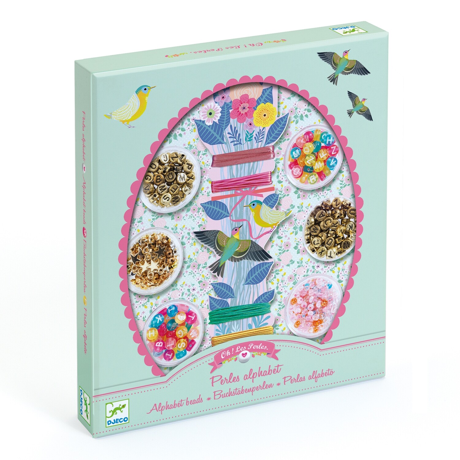 JUEGO PARA ARMAR PULSERAS PERLAS ALFABETO