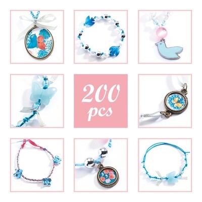 JUEGO PARA ARMAR PULSERAS PERLAS Y PAJAROS