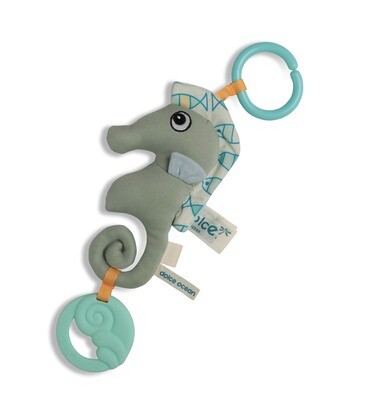 COLGANTE SENSORIAL CON MORDEDOR SAMMY EL CABALLO DE MAR