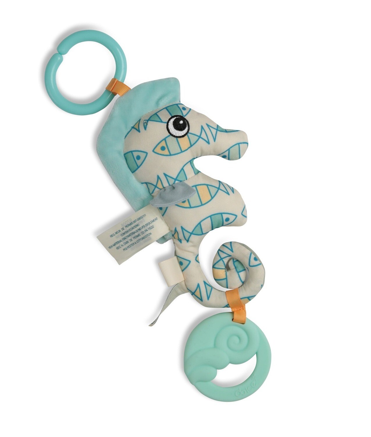 COLGANTE SENSORIAL CON MORDEDOR SAMMY EL CABALLO DE MAR