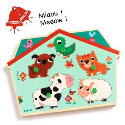 PUZZLE OUAF WOOF	 ENCASTRE CON SONIDO