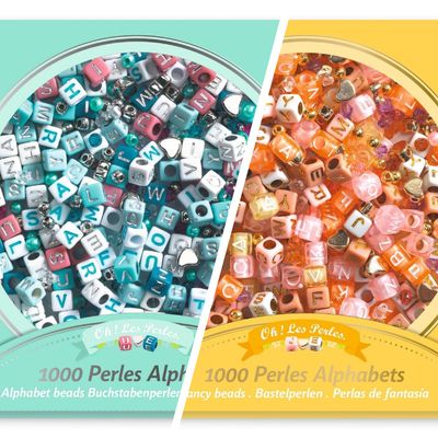 JUEGOS PARA ARMAR PULSERAS PERLAS ALFABETO