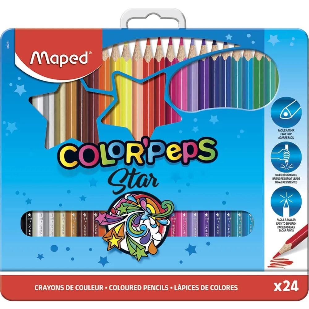 PACK LATA MAPED 24 LAPICES DE COLORES