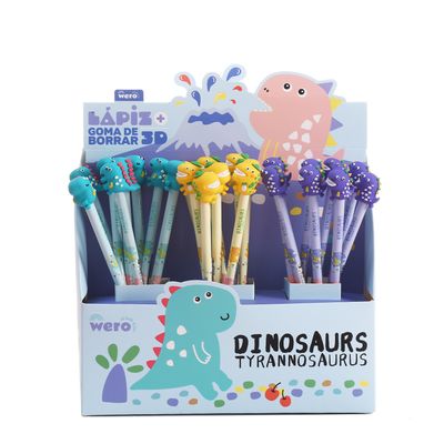 LAPIZ CON GOMA DINOSAURS