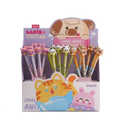 LAPIZ CON GOMA SMALL BLOCK ANIMALS