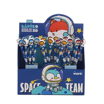 LAPIZ CON GOMA SPACE TEAM