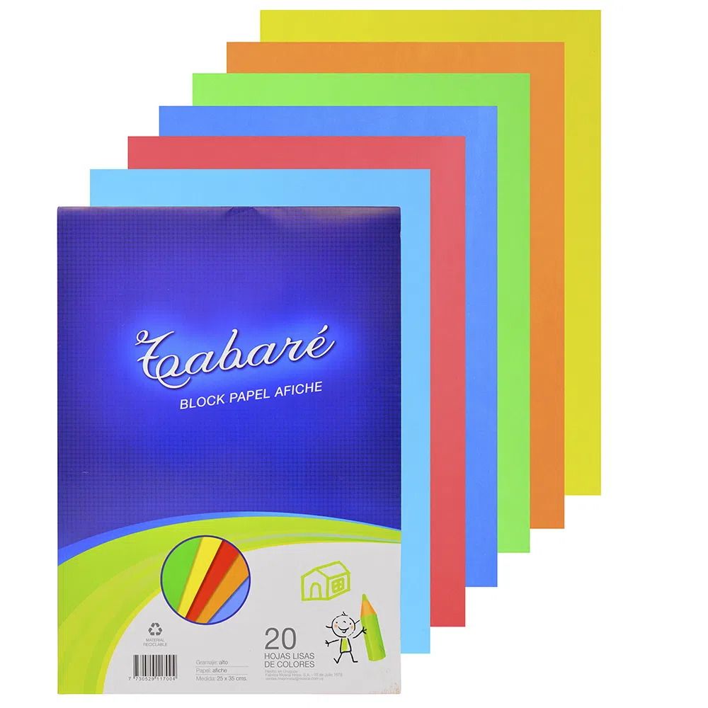 PAPEL AFICHE BLOC 1/8 W