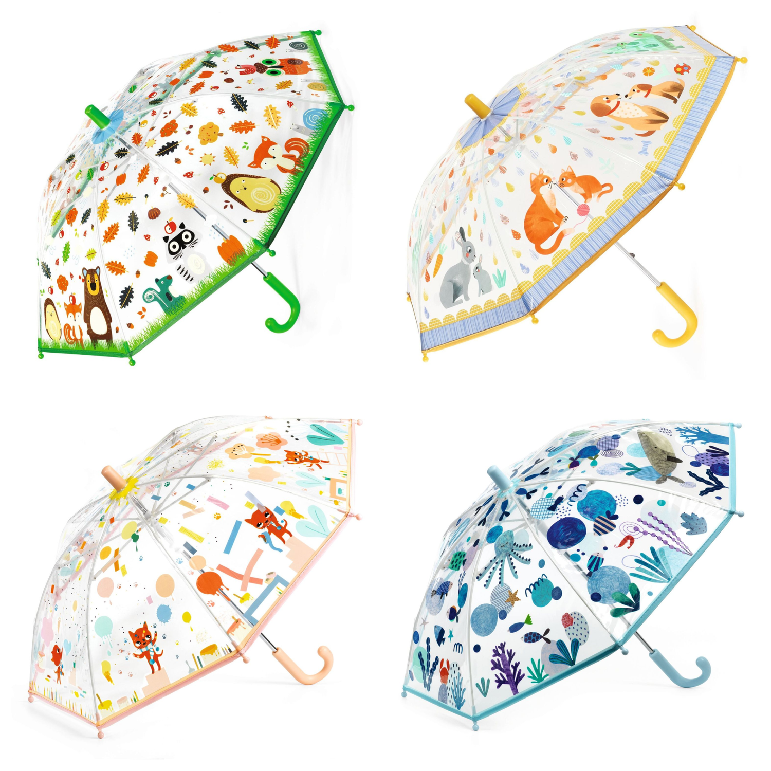 PARAGUAS INFANTILES TRANSPARENTES DJECO