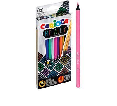 LAPICES DE COLORES METALICOS 12 UNIDADES