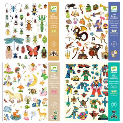 160 STICKERS METALIZADOS