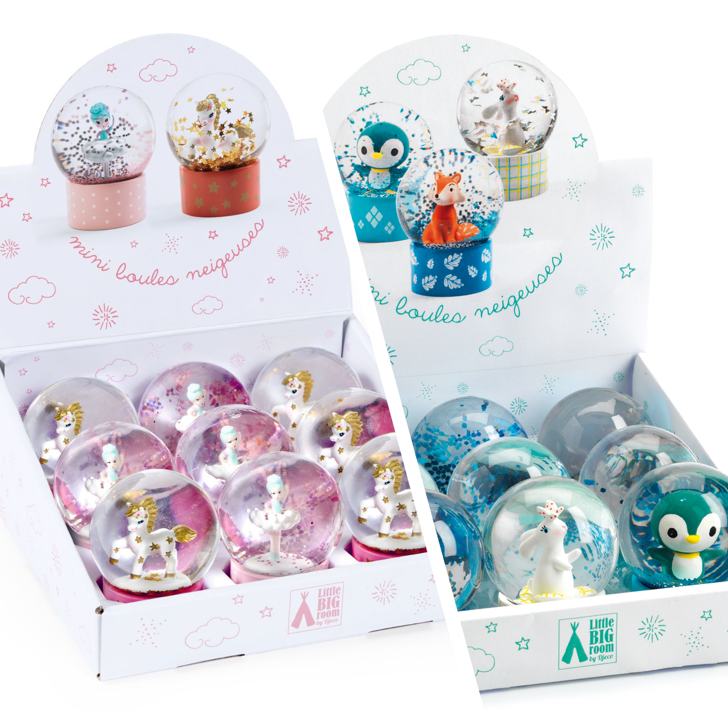 MINI BOLAS DE NIEVE DECORATIVAS