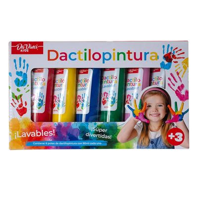 SET DE DACTILOPINTURA 6 COLORES