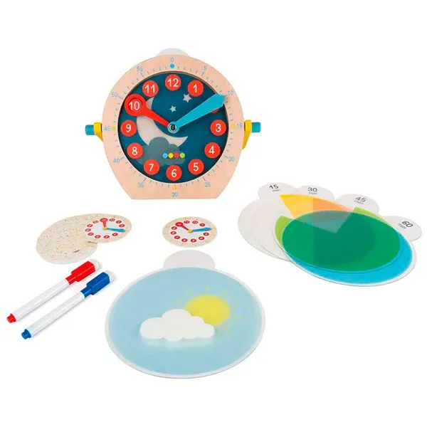 RELOJ DE APRENDIZAJE EN MADERA