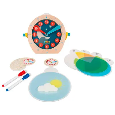 RELOJ DE APRENDIZAJE EN MADERA