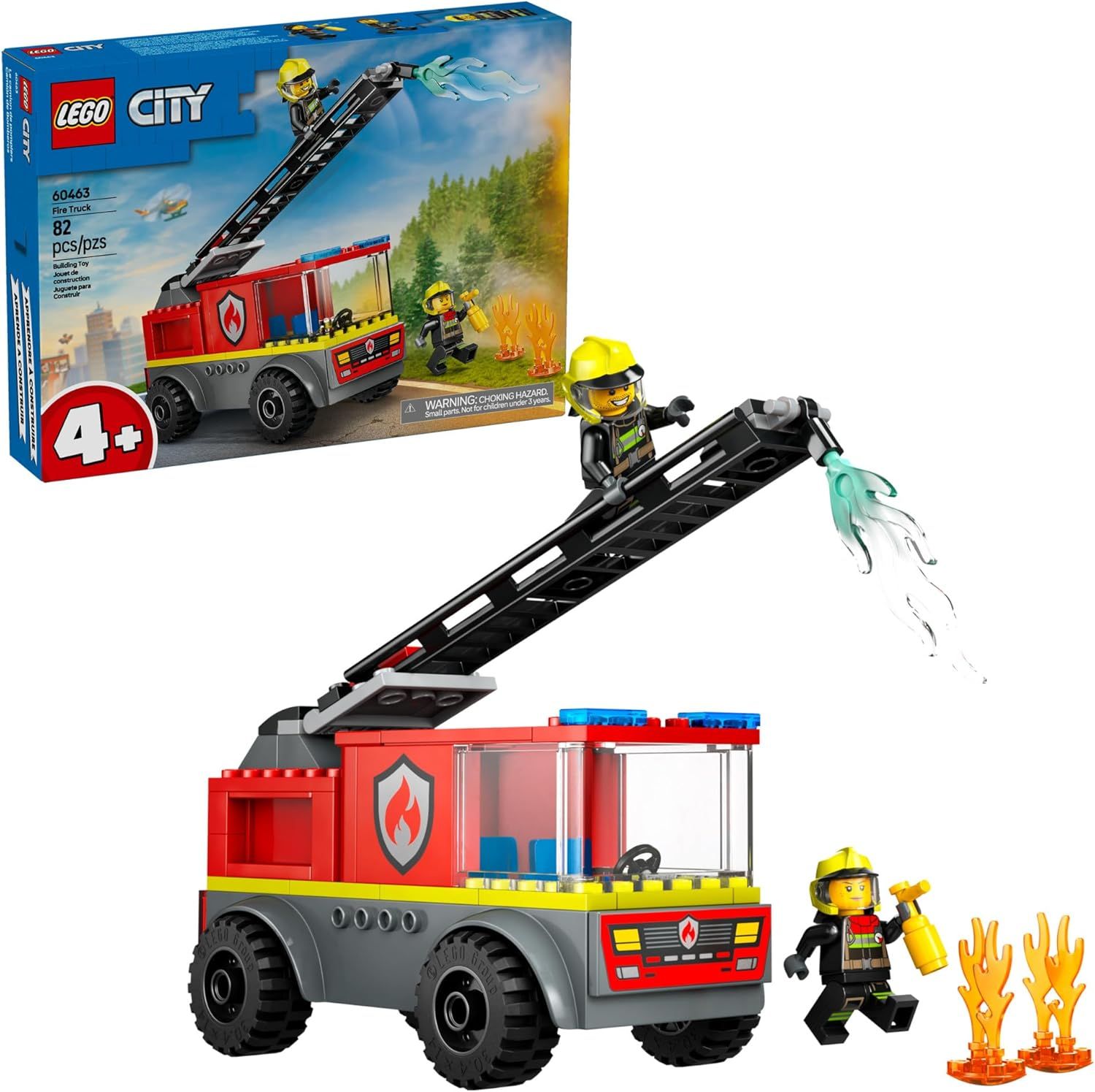 LEGO CITY CAMION DE BOMBEROS CON ESCALERA 82 PIEZAS