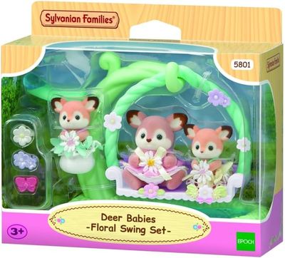 SYLVANIAN FAMILIES SET DE CIERVOS BEBES CON HAMACA