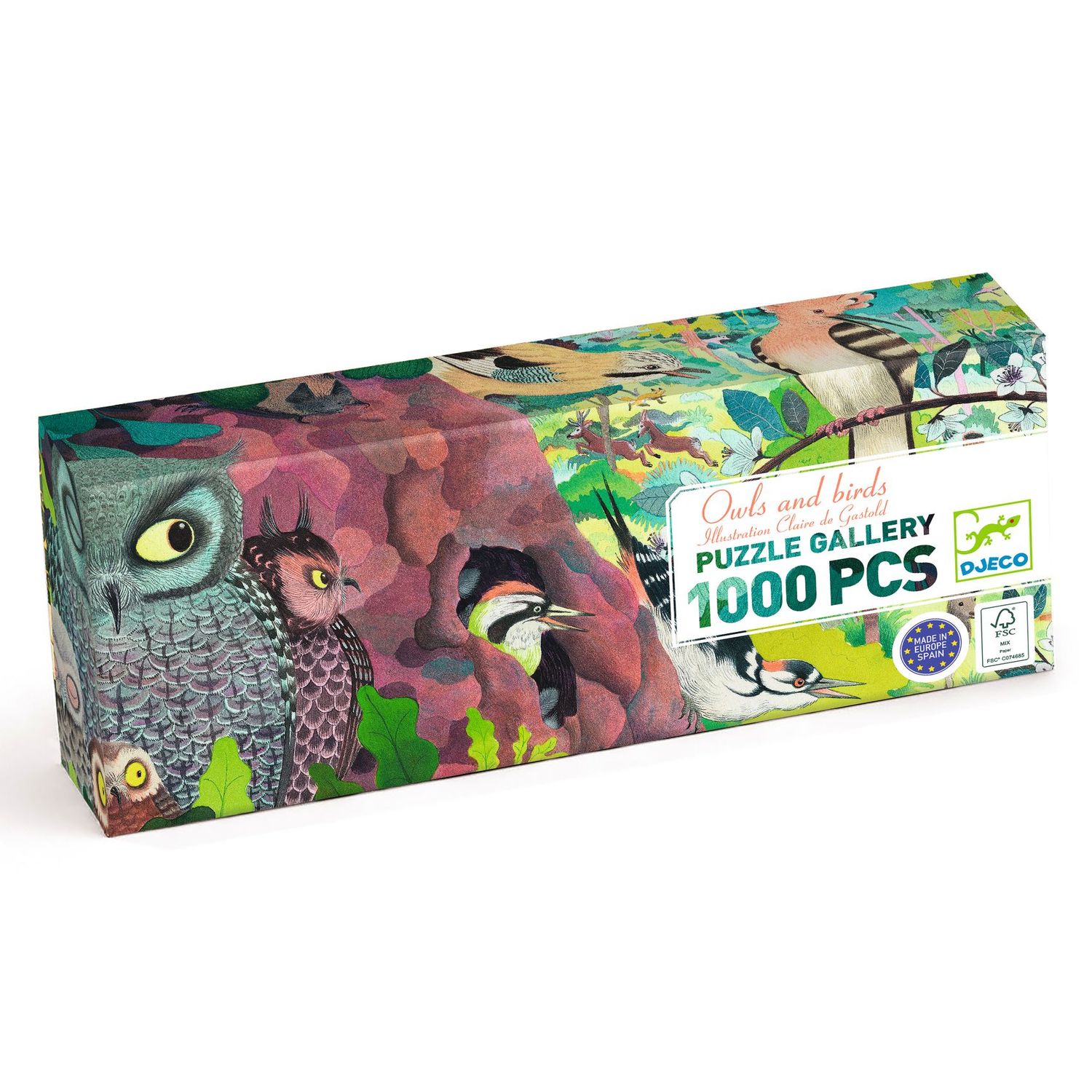 PUZZLE GALLERY BUHOS Y PAJAROS 1000 PIEZAS DJECO