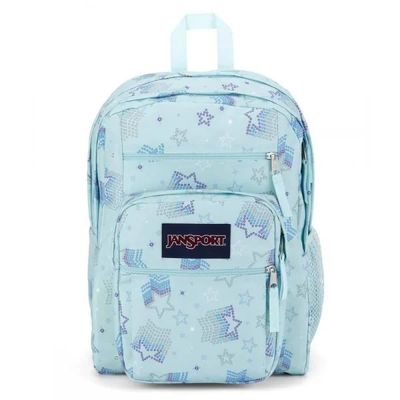 MOCHILA JANSPORT VERDE AGUA CON ESTRELLAS 34L