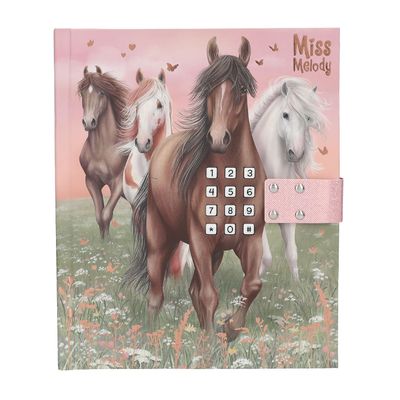 TOP MODEL MISS MELODY DIARIO CON CODIGO SECRETO CABALLOS