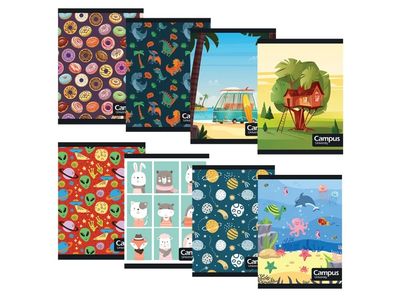 CUADERNO CAMPUS TAPA FLEXIBLE RAYADO CON MARGEN ENGRAMPADO 48HOJAS