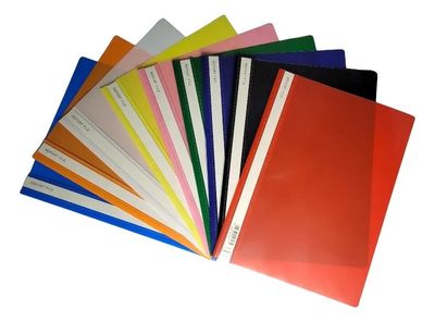 CARPETA CON TAPA TRANSPARENTE OFICIO ROJA