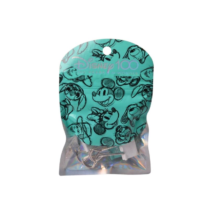 CLIP DOBLE LINEA DISNEY 100 AÑOS 6 UNIDADES 25MM