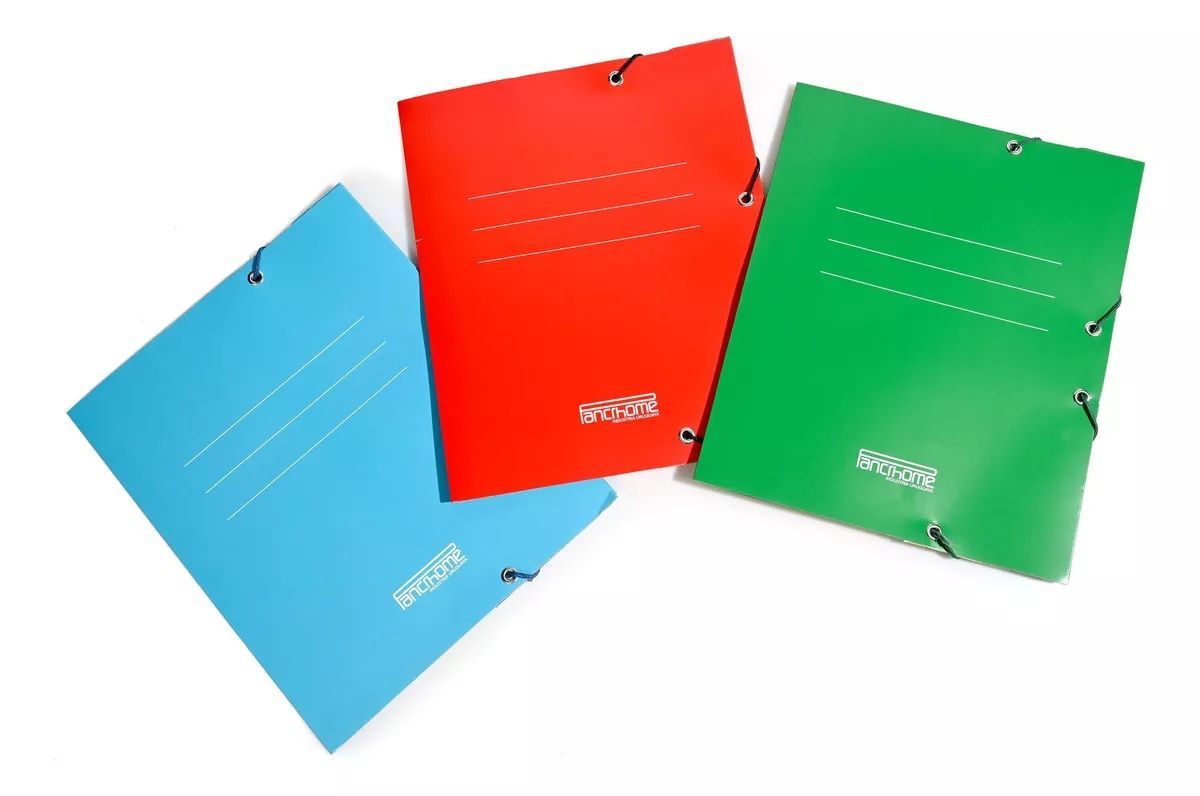 PACK DE 3 CARPETAS CON ELASTICO A5