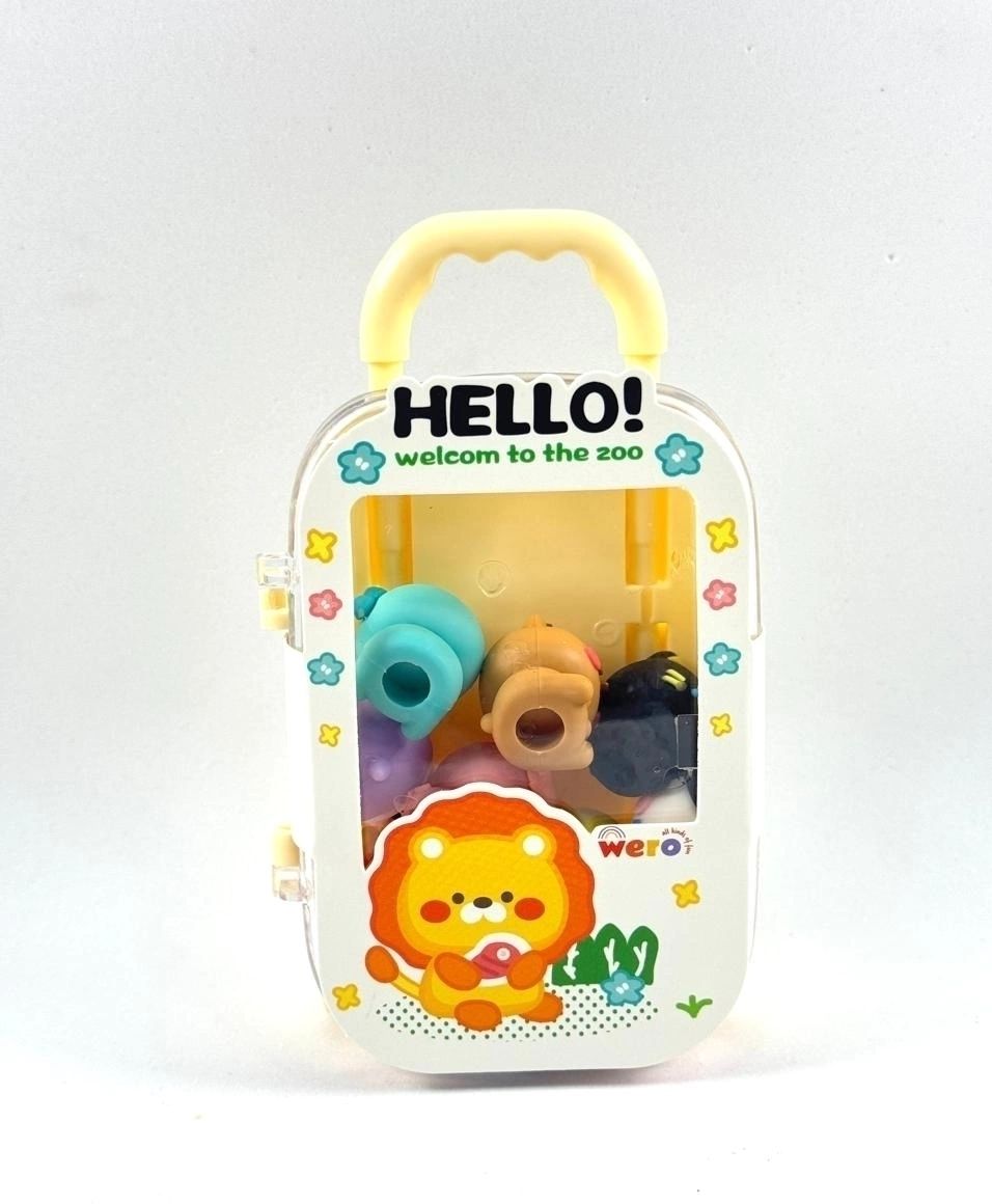 GOMAS 3D HELLO WELCOME ZOOLOGICO VALIJA X10 UNIDADES