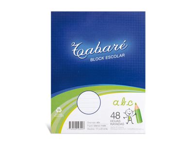 BLOCK ESCOLAR A RAYAS TABARE