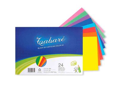 BLOCK DE CARTULINA DE COLORES TABARE