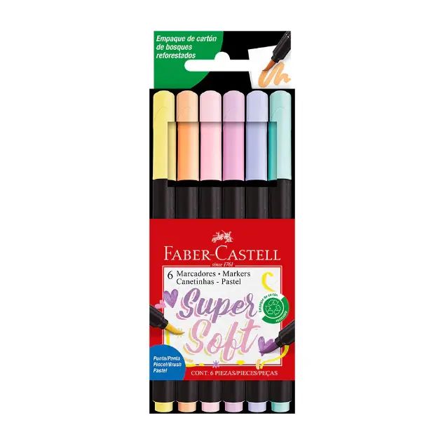 MARCADORES SUPER SOFT PUNTA PINCEL VARIOS