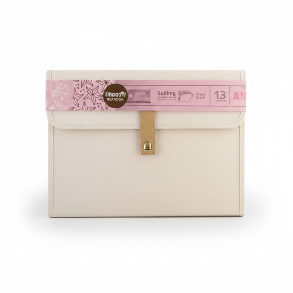 CARPETA ARCHIVADOR 13 DIVISIONES IBI CRAFT SIMIL CUERO BLANCO