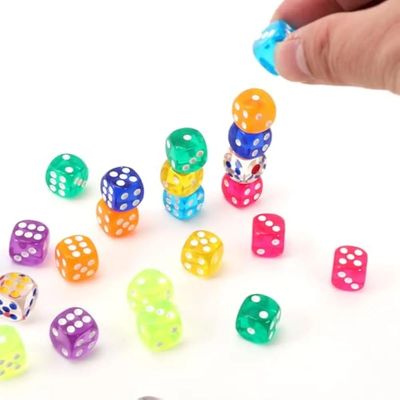 SET DE DADOS DE COLORES 5 UNIDADES